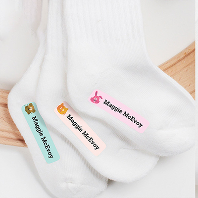 No Iron Waterproof Name Stickers Tag PET Self Adhesive Label